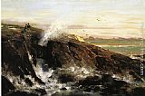 Thomas Hill Canvas Paintings - Land's end